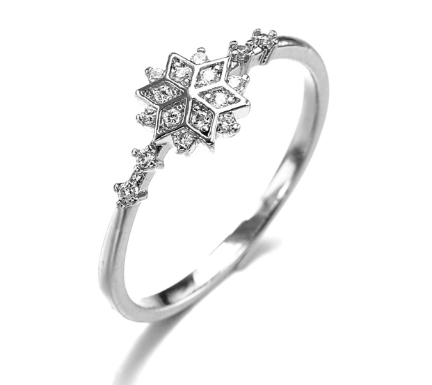 10k Yellow Gold Zircon Diamond Ring Image 2