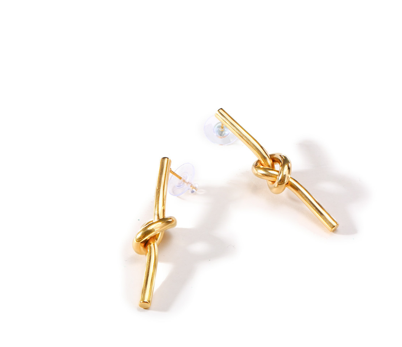 Gold Knot Earrings