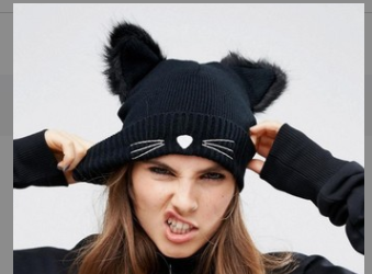 Knitted Cat Ear Hat
