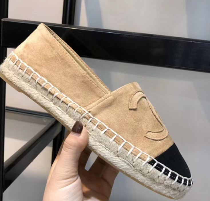 Color-Block Rope Edge Flat Shoes Image 5