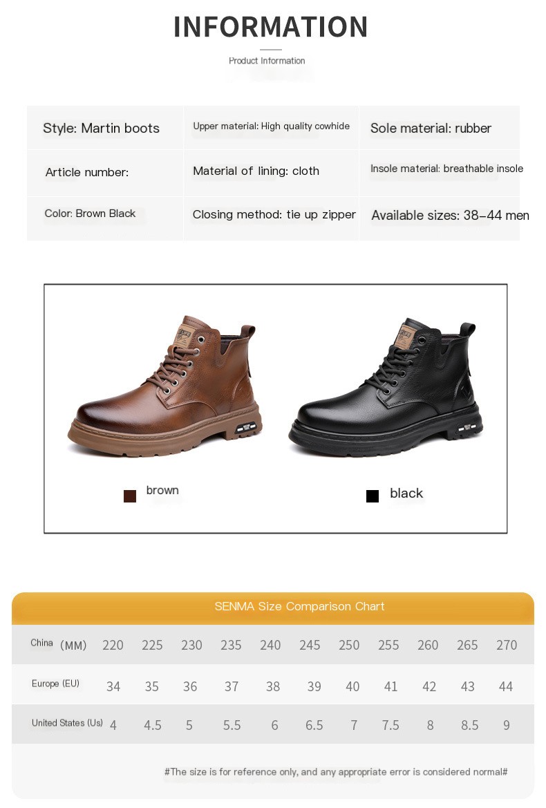 Winter Men's High-Top Boots