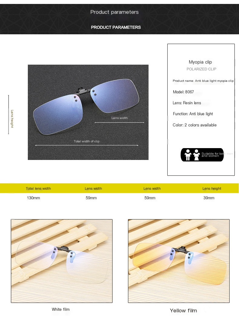 Clip-on glasses