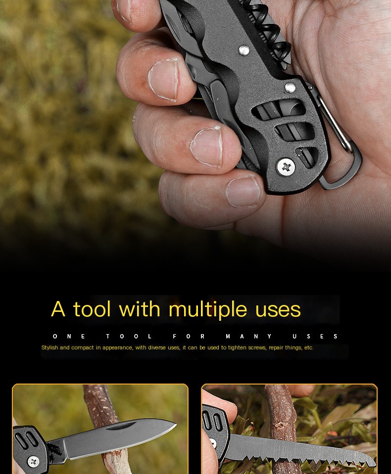 Multifunctional Tactical Swiss Knife - Gun Gray