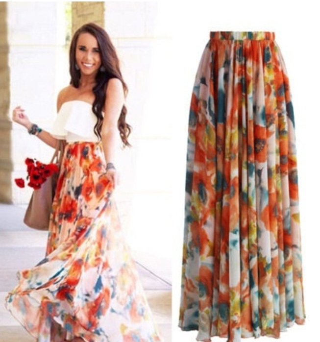 Bohemian Skirt - Orange