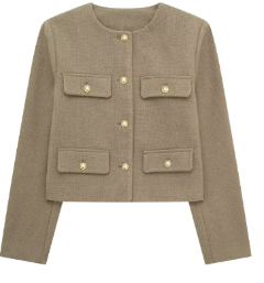 Round Neck Short Jacket