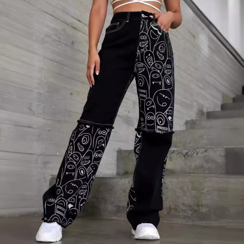 Stylish Cat Print Pants