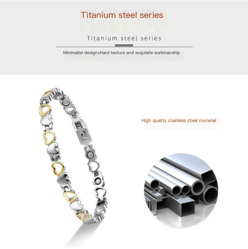 Stainless Steel Heart-Shaped Bracelet