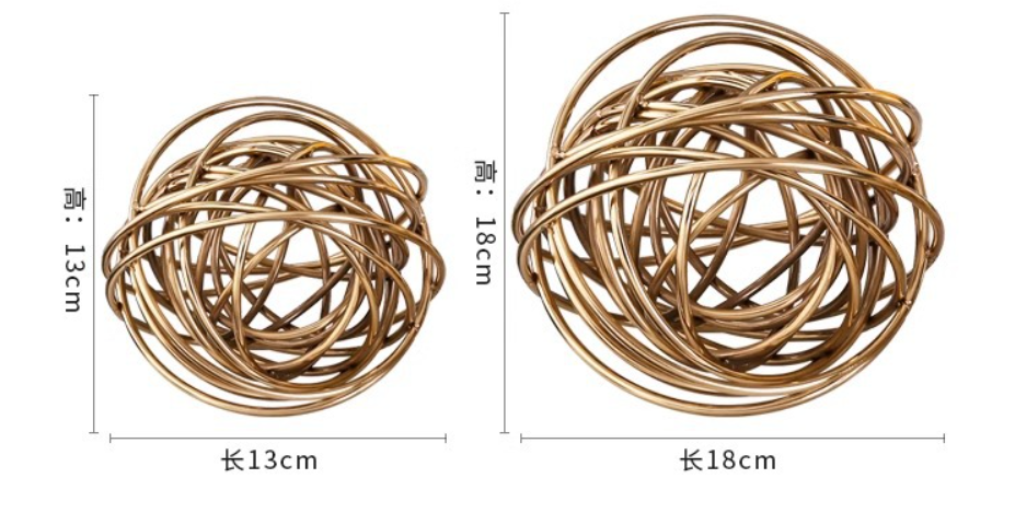 Iron Wire Sphere Decorative Piece