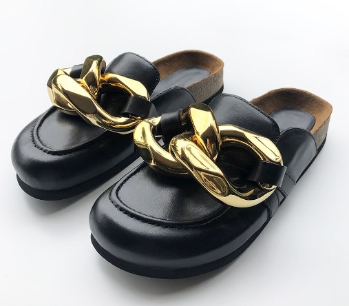 Golden Chain Baotou Half-toe Shoes
