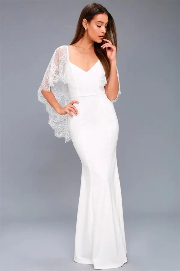 Lace Shawl Dress Image 5