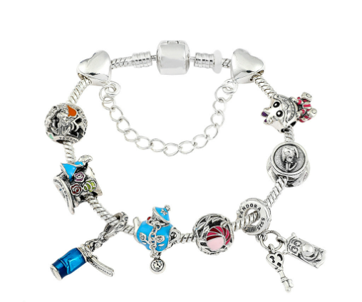 Skeleton Jack and Sally Charm Bracelet 1