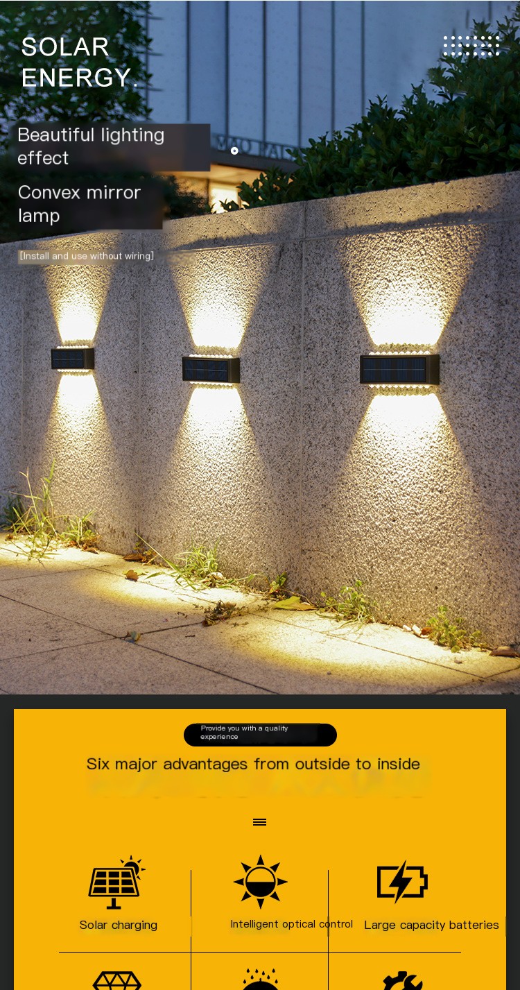 Solar Outdoor Garden Wall Light
