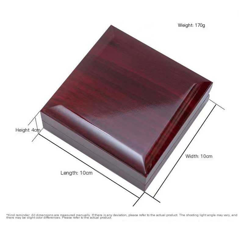 Wooden Box Led Lamp Pendant Box Solid Wood Gift Box with Lamp Necklace Bracelet Jewelry Storage Box