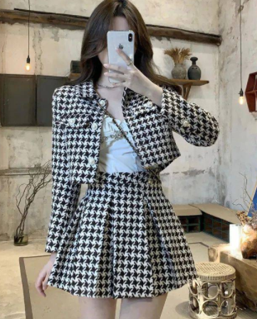 Houndstooth Suit Blazer - Image 1