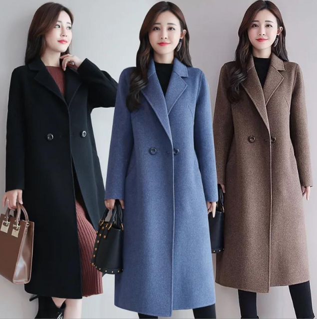 Women's Stylish Wool Coat - Red / S&&Red&&S/Coat (single piece) image