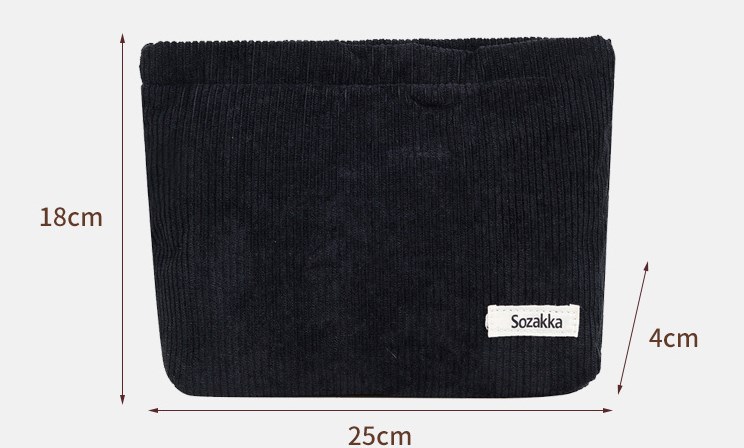 Corduroy Travel Cosmetic Bag