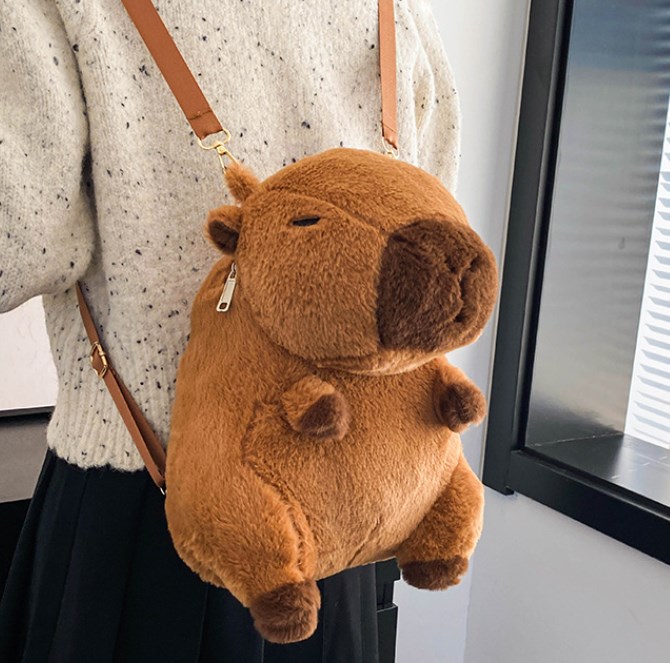 Kawaii Capybara Plushie Bag Style 1