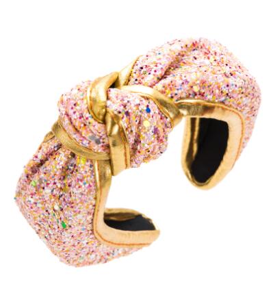 Gold Glitter Top Knot Headband