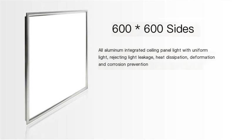 Integrated ceiling light led panel light 600x 600 office mineral wool aluminum gusset gypsum board embedded panel light