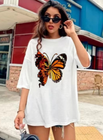Butterfly Print T-shirt