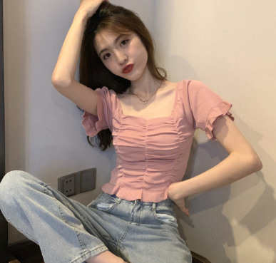 Off-Shoulder Crop Top in Black