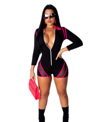 Backless Zipper Jumpsuit Image 3