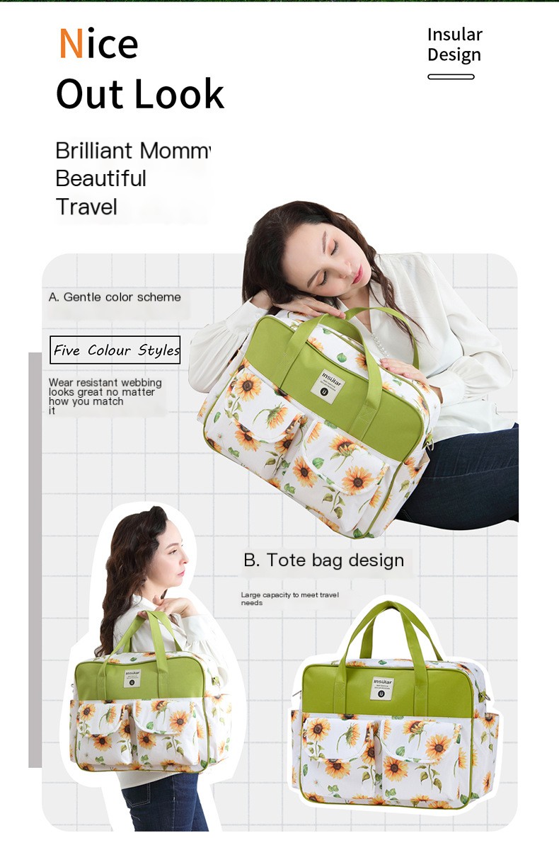 Yinxiuli Pregnant Women's Multifunctional Crossbody Mummy Bag Fashionable Waterproof Mother and Baby Bag Portable Bag for Production Mother Bag Cross Border