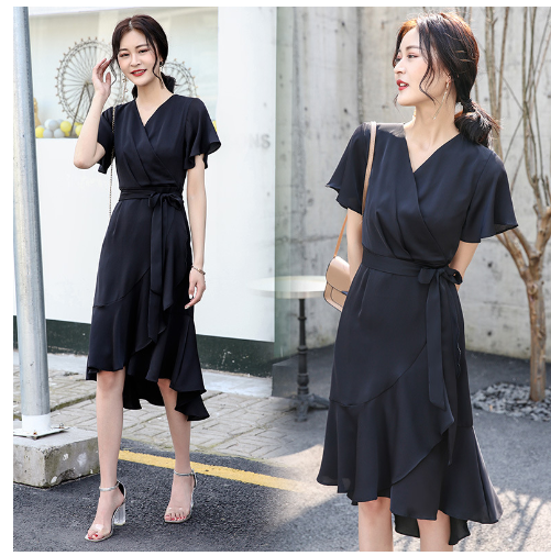Chiffon Dress Black
