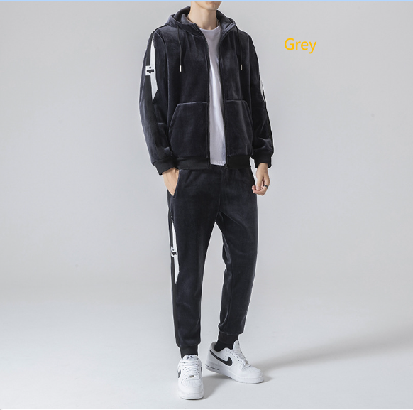 Double-faced velvet leisure suit image 2