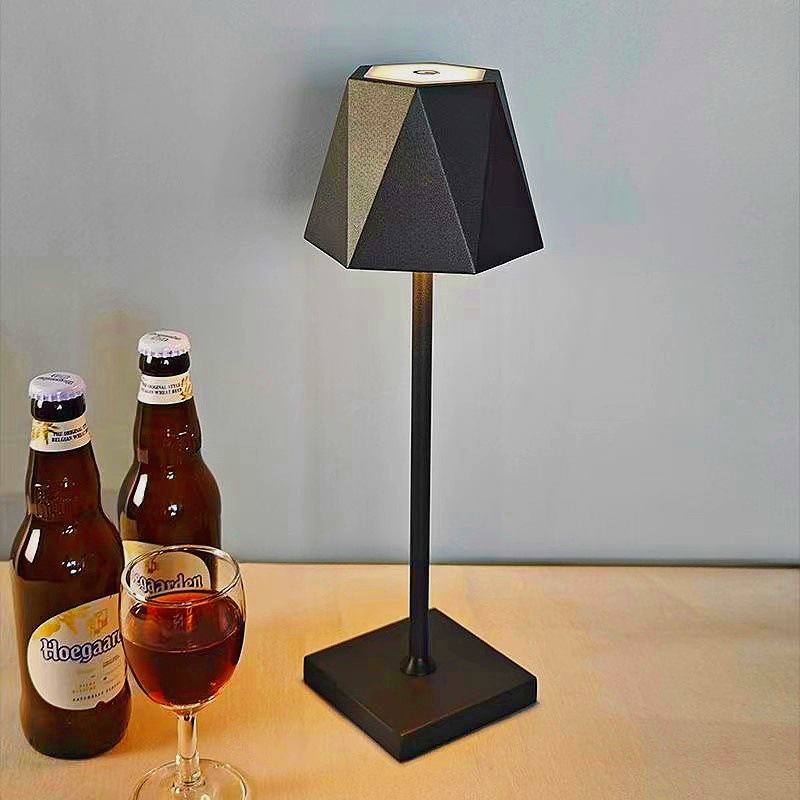 Touch Charging Table Lamp - Black
