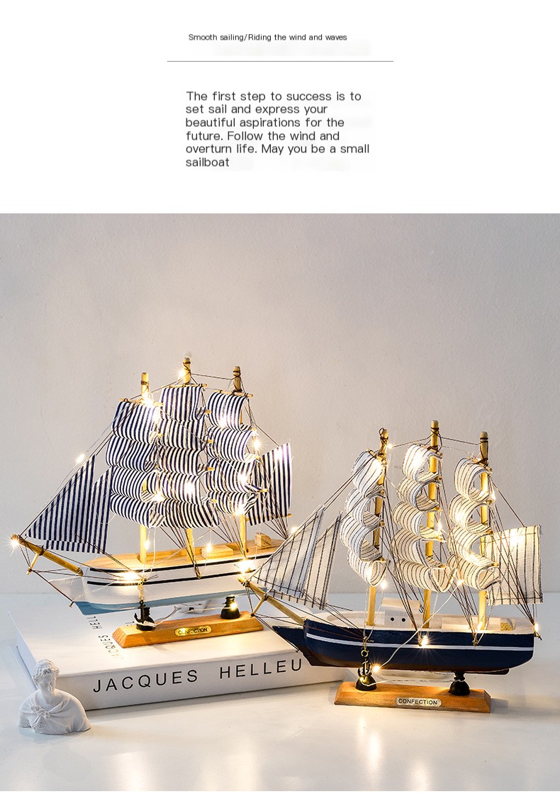 Wooden Sailboat Model 4