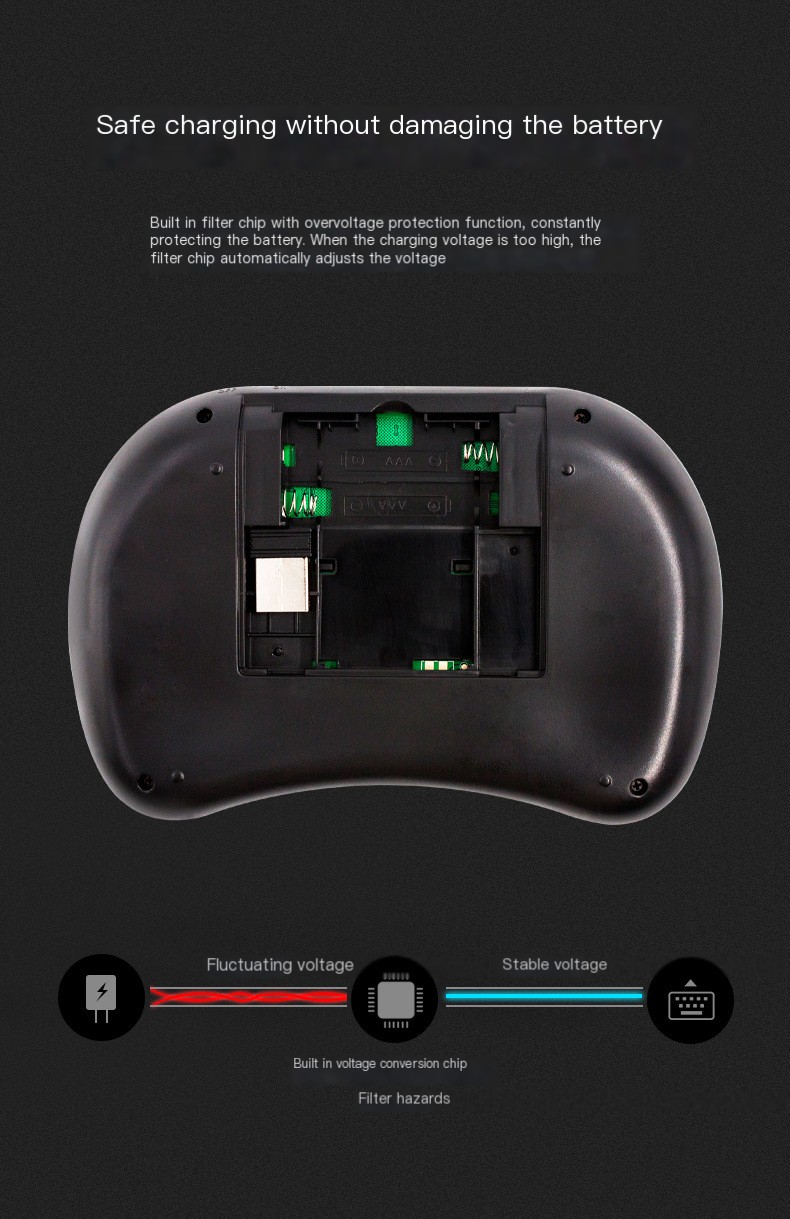 Mini Wireless Backlit Keyboard - Black
