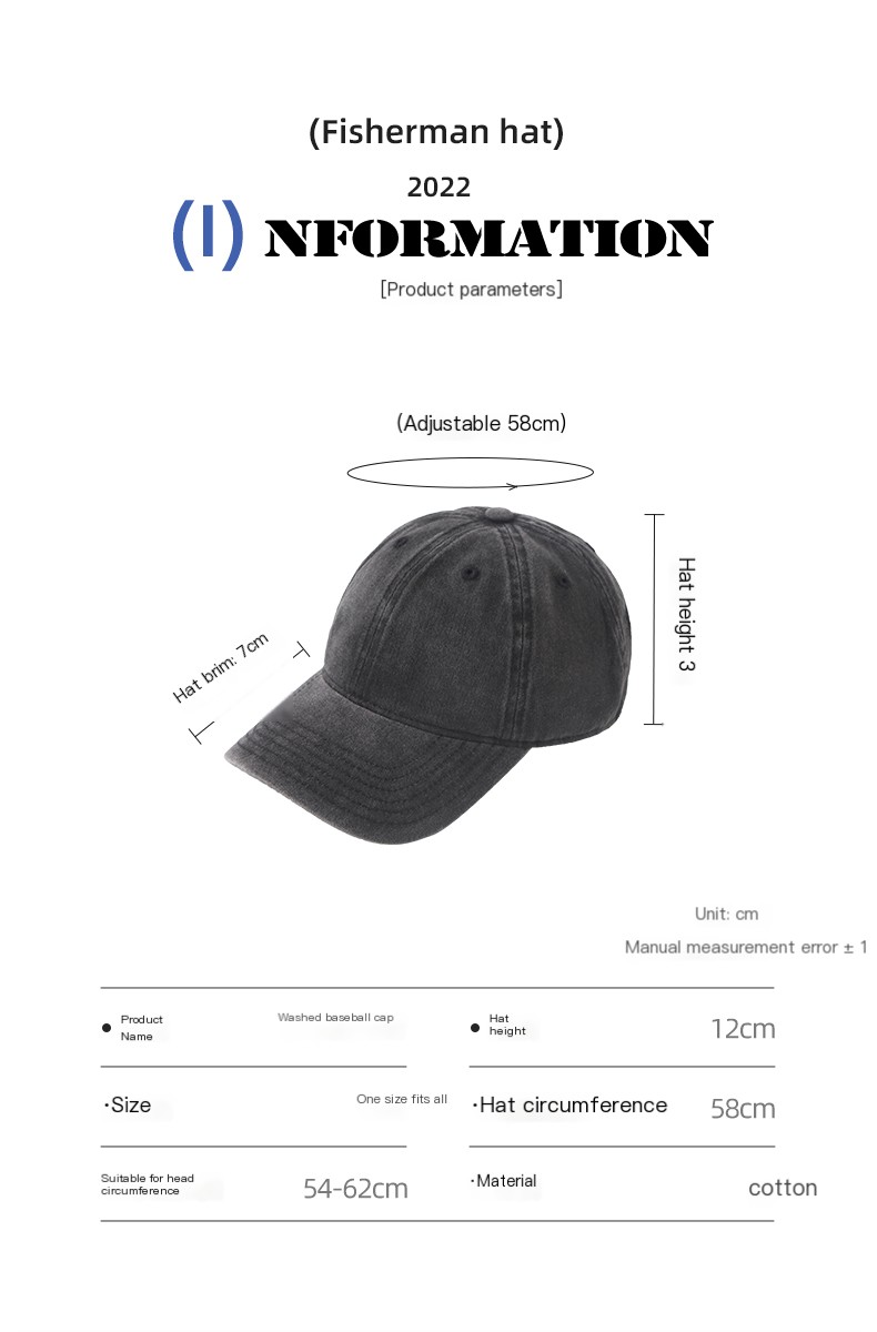 Gorra de béisbol de algodón puro