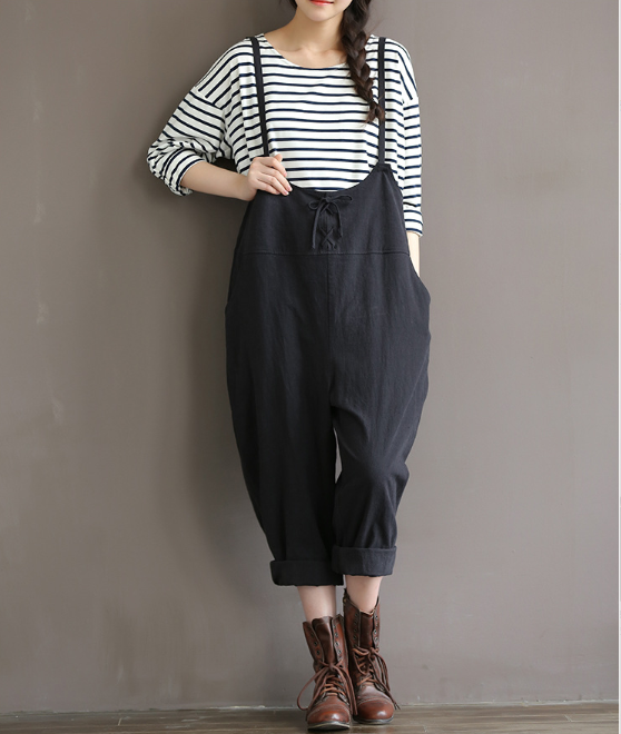 Cotton and Linen Dungarees