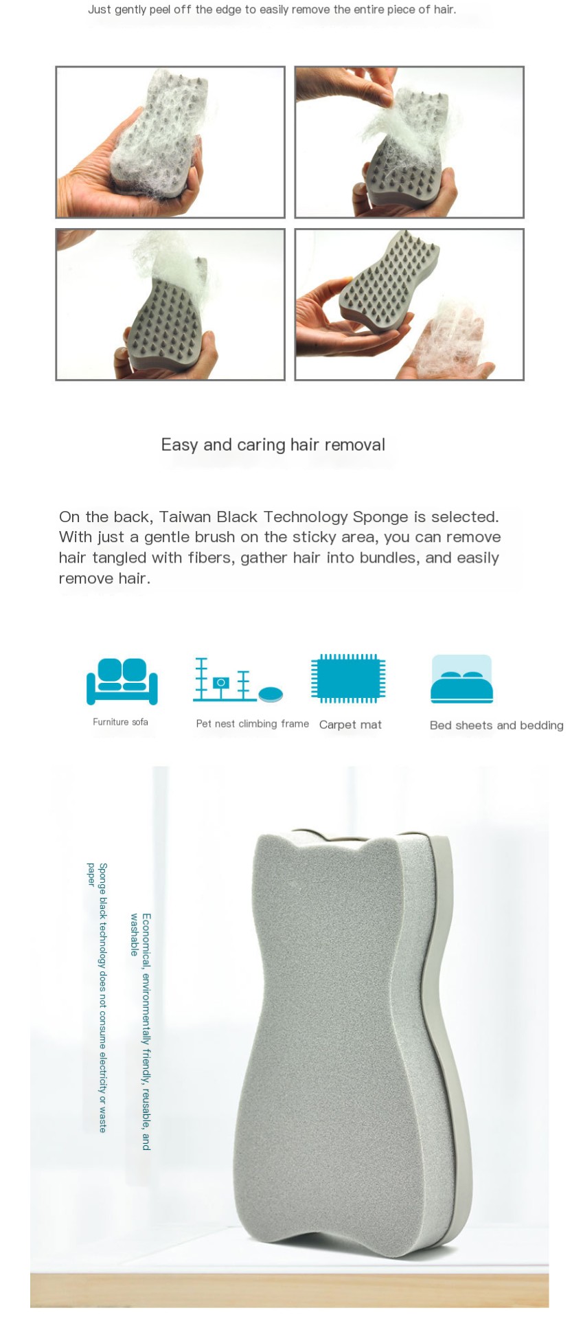 MOMI Double-Sided Pet Hair Remover