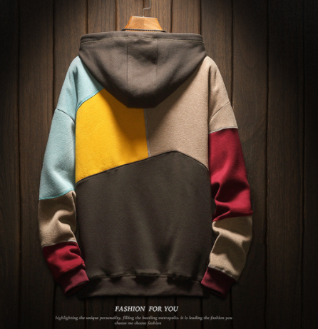 Men's Color Block Fleece Hoodie Image 5