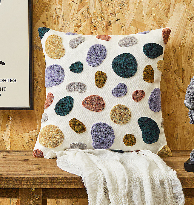 Embroidered Seaside Cushion