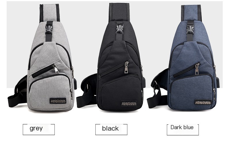 Men's Chest Bag Trendy USB