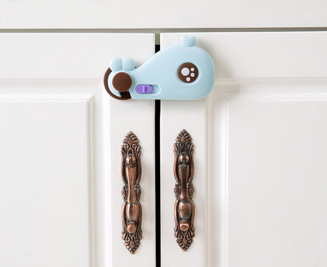 Whale Cabinet Door Lock Installed