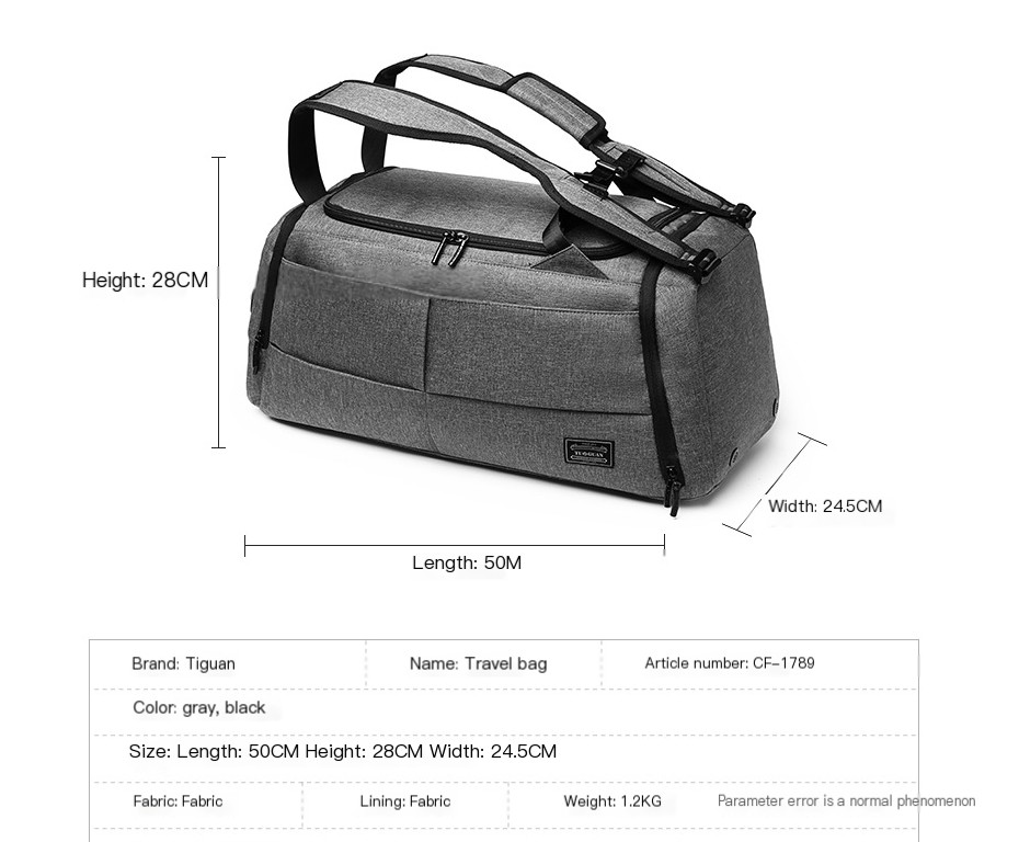 Dry Wet Separation Exercise Fitness Bag