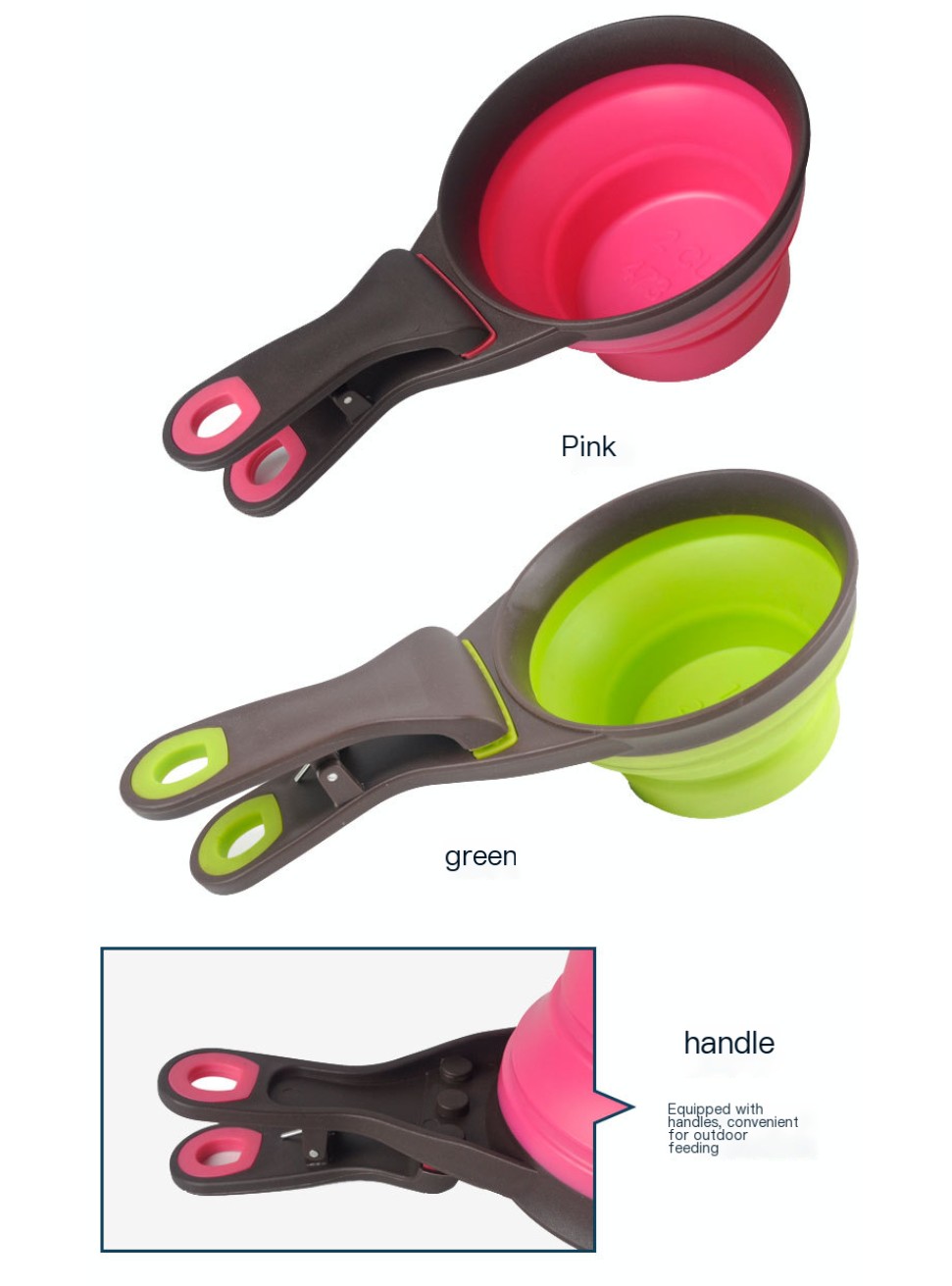 Color variations of dog food spoon
