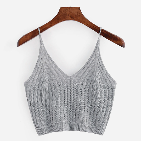 Knitted Tank Top in Yellow