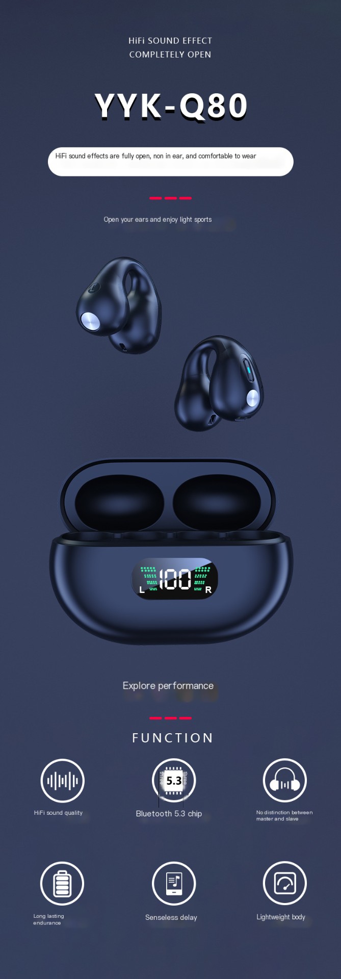 TWS Bone Conduction Earphones