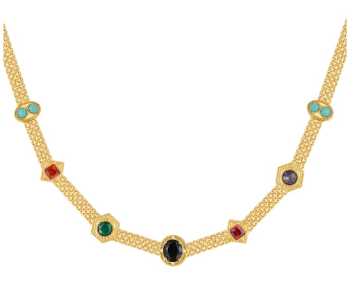 Vintage Gemstone Collar Necklace 2