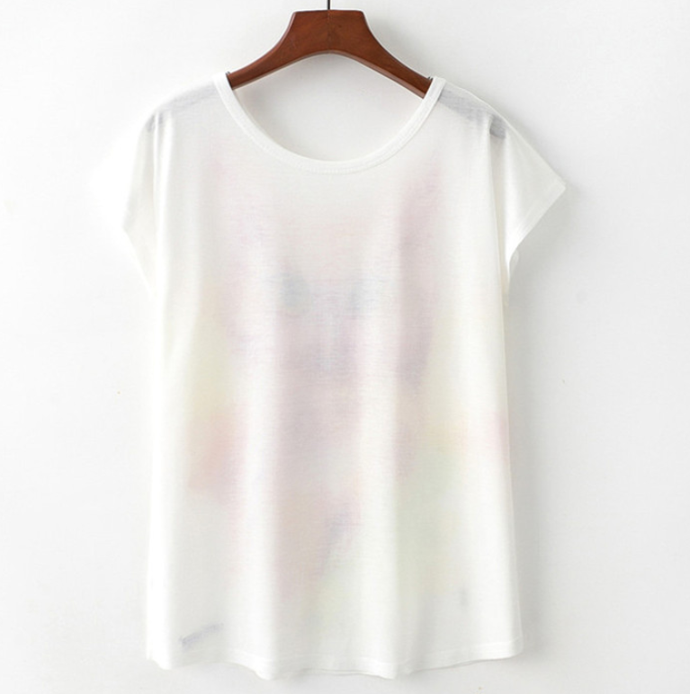 Cat Print T-shirt Image 3