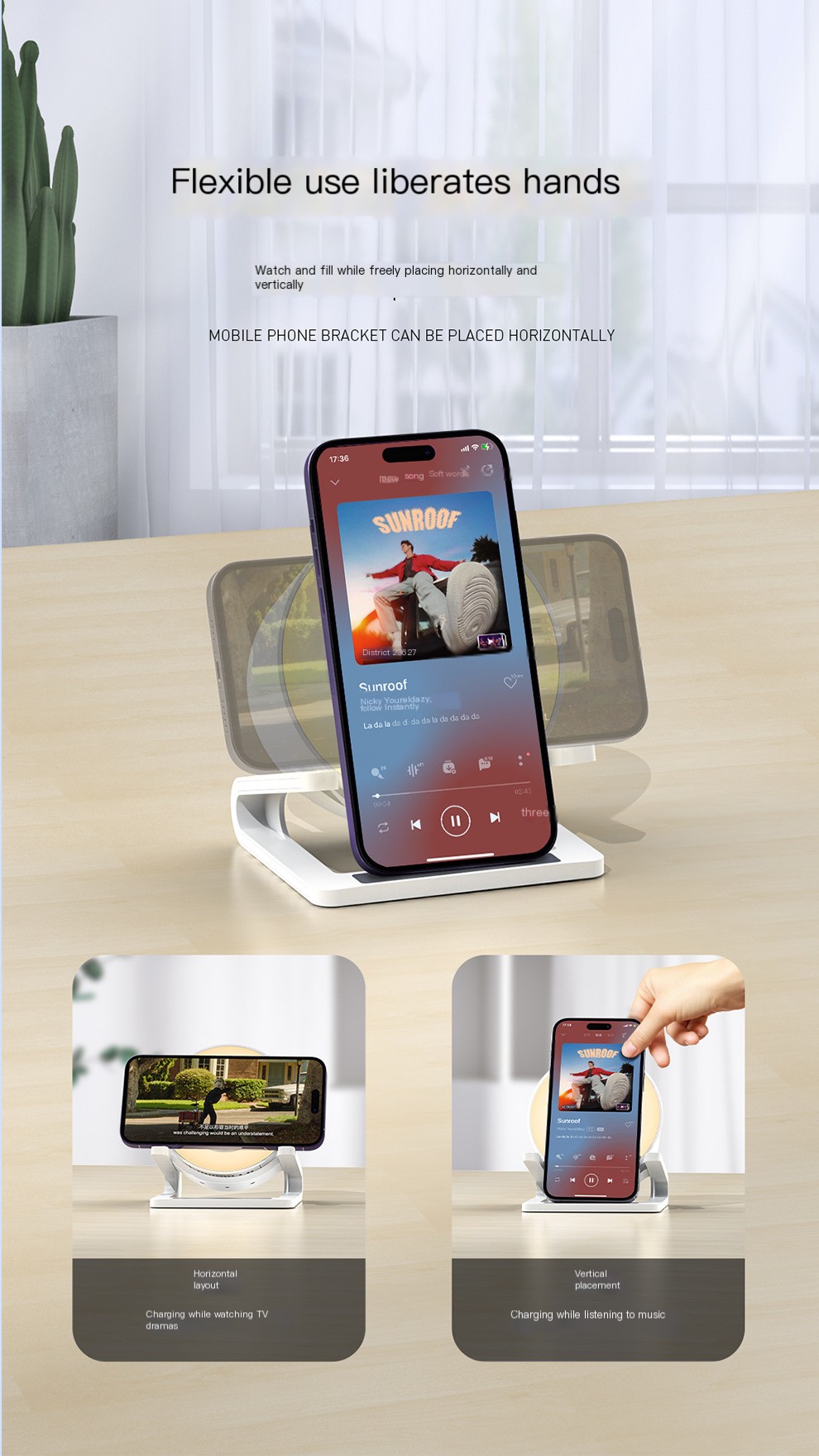 RGB Wireless Charging Bluetooth Speaker 6