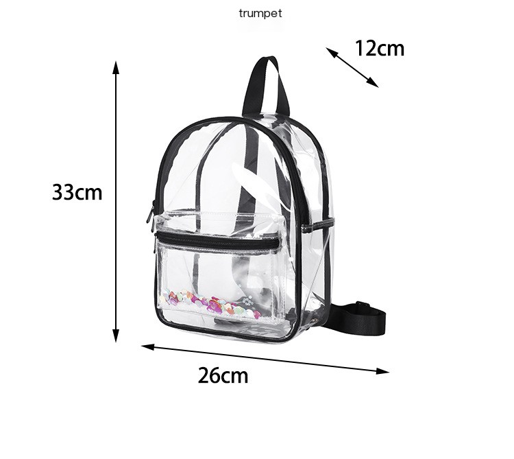 Transparent Waterproof PVC Children's Backpack Schoolbag