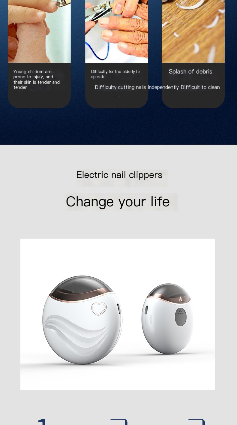 Electric Nail Clipper - White