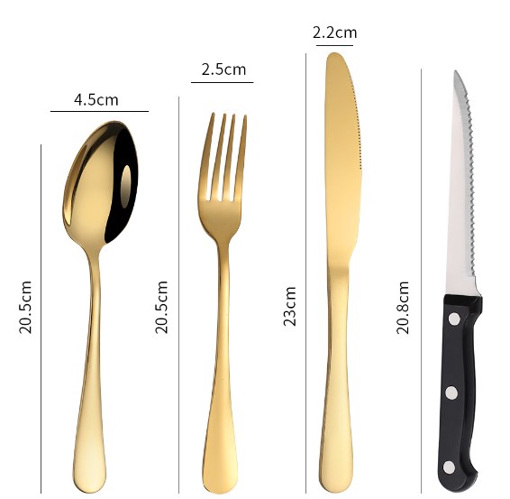 Camping Silverware Set - Gold