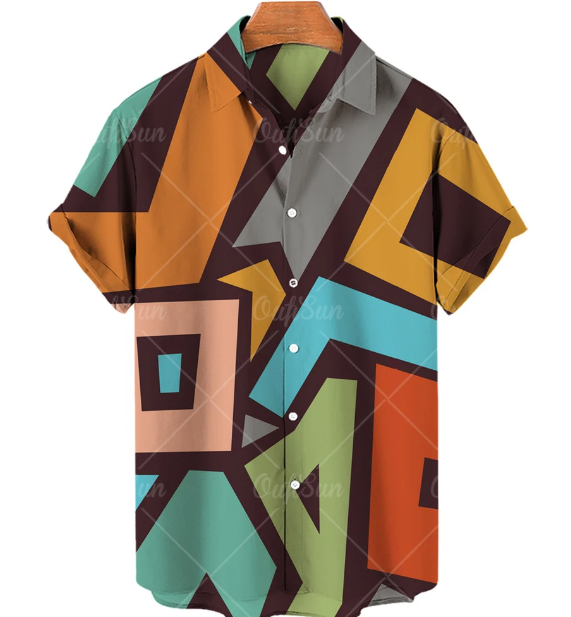 Casual Short-sleeved Shirt Graffiti Series 4